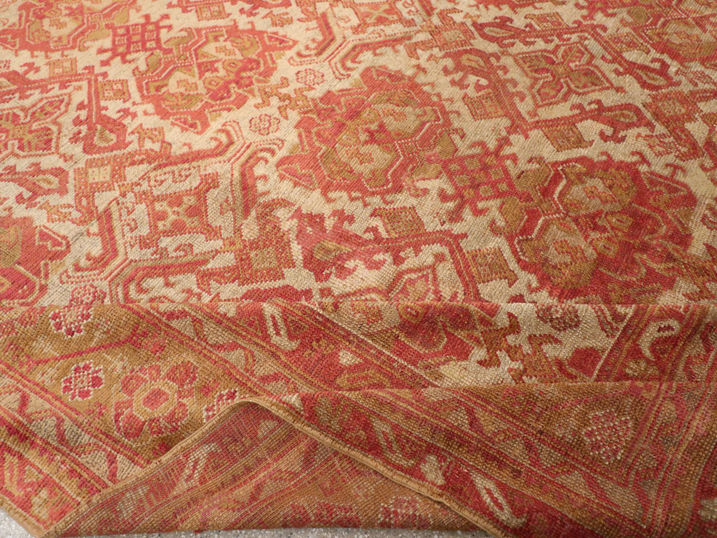Antique Turkish Oushak Large Carpet, No.33320 - Gss