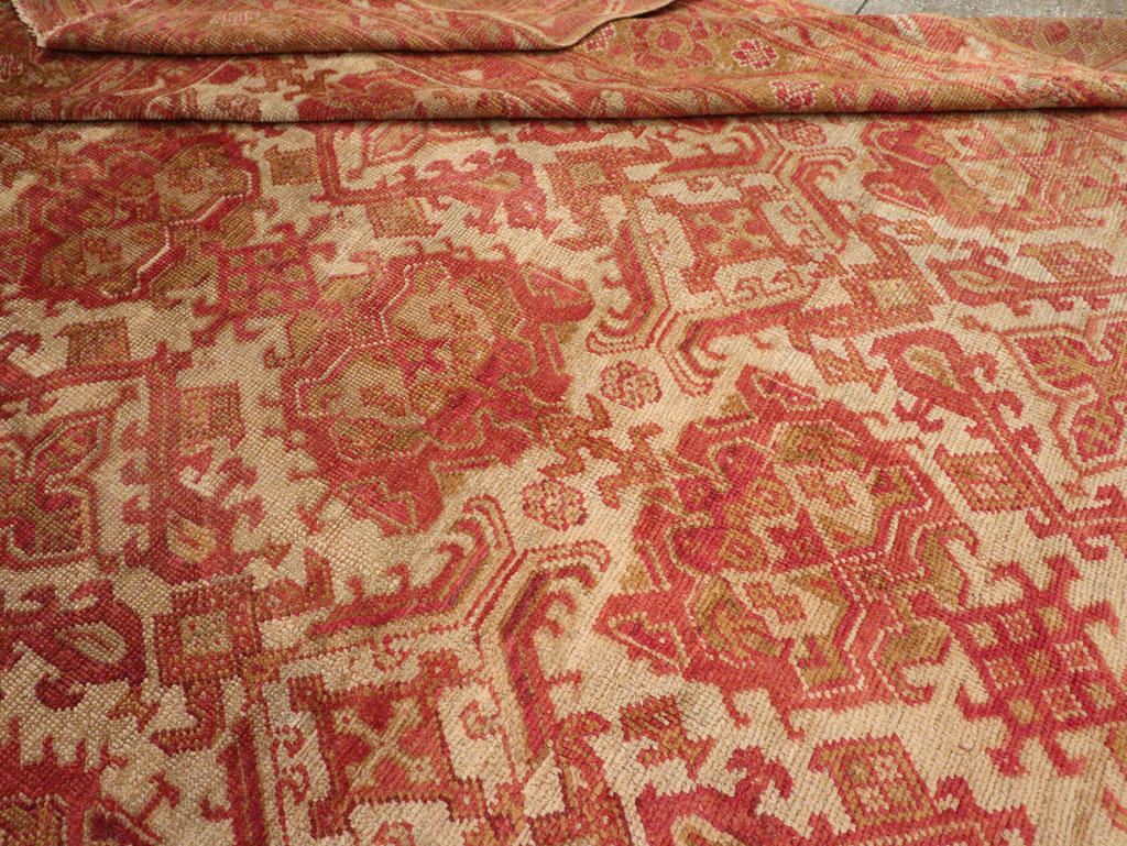 Antique Turkish Oushak Large Carpet, No.33320 - Gss