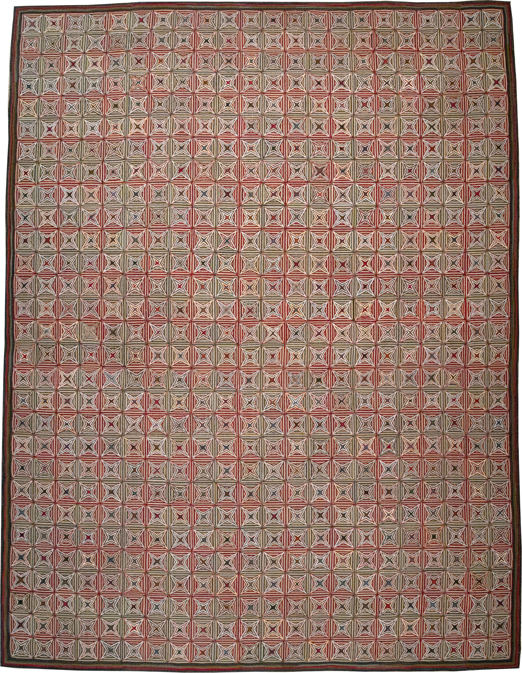 Modern Ecuadorian Hooked Rug in the American Style, No.33322 - Gss