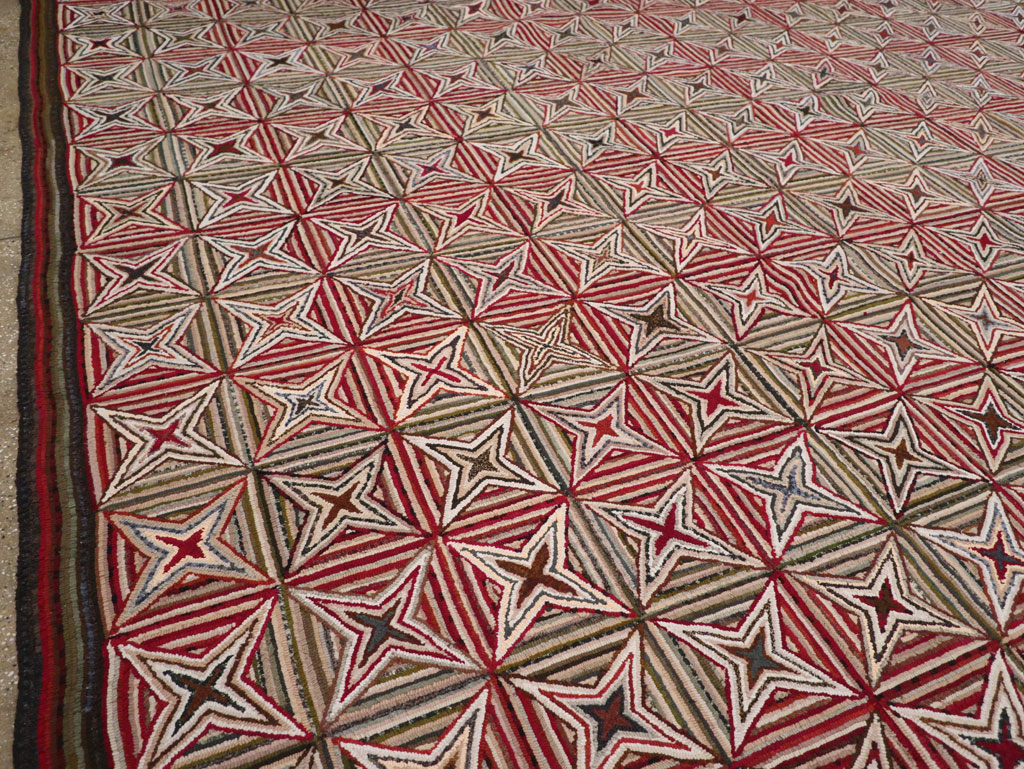 Modern Ecuadorian Hooked Rug in the American Style, No.33322 - Gss