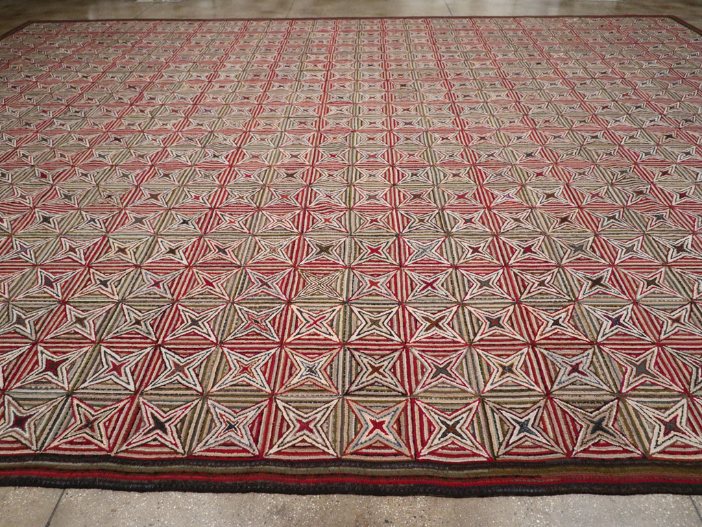 Modern Ecuadorian Hooked Rug in the American Style, No.33322 - Gss