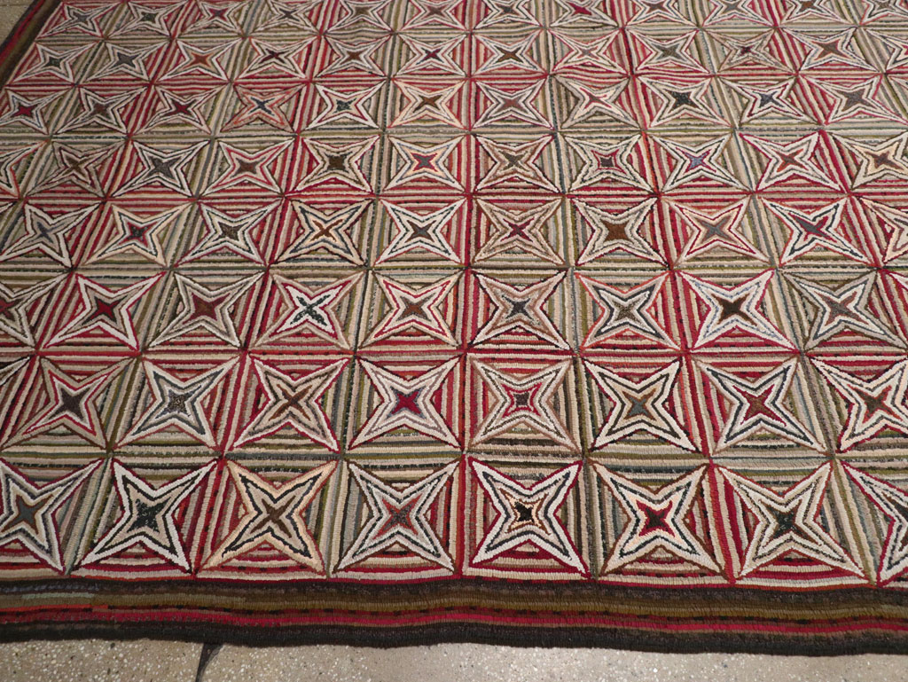 Modern Ecuadorian Hooked Rug in the American Style, No.33322 - Gss