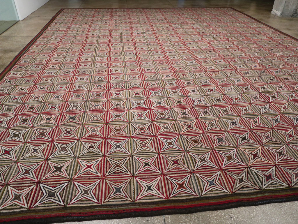 Modern Ecuadorian Hooked Rug in the American Style, No.33322 - Gss