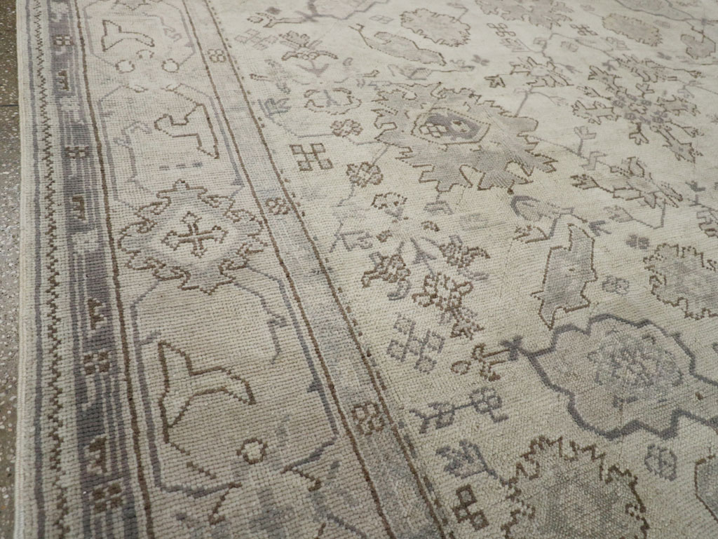 Antique Turkish Oushak Square Room Size Carpet, No.33328 - Gss