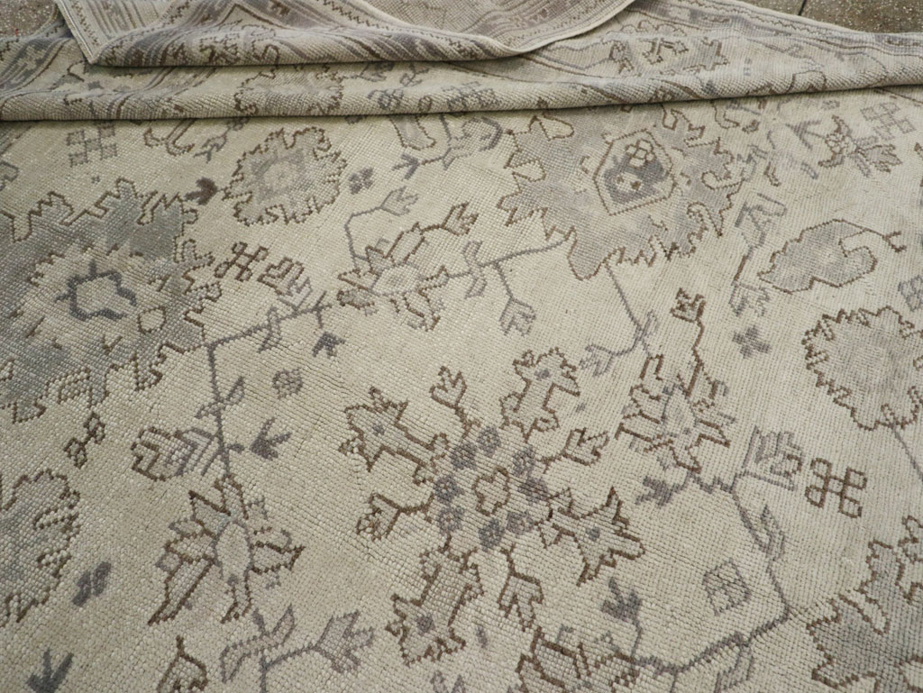 Antique Turkish Oushak Square Room Size Carpet, No.33328 - Gss