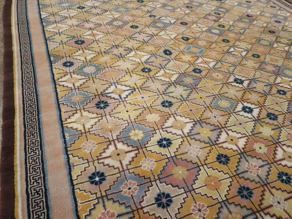 Antique Chinese Ningxia Room Size Carpet, No.33334 - Gss