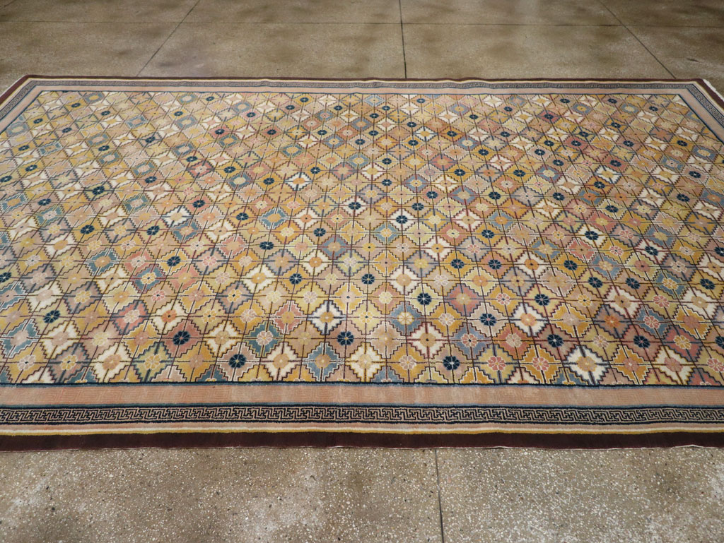 Vintage Chinese Ningxia Room Size Carpet, No.33334 - Gss