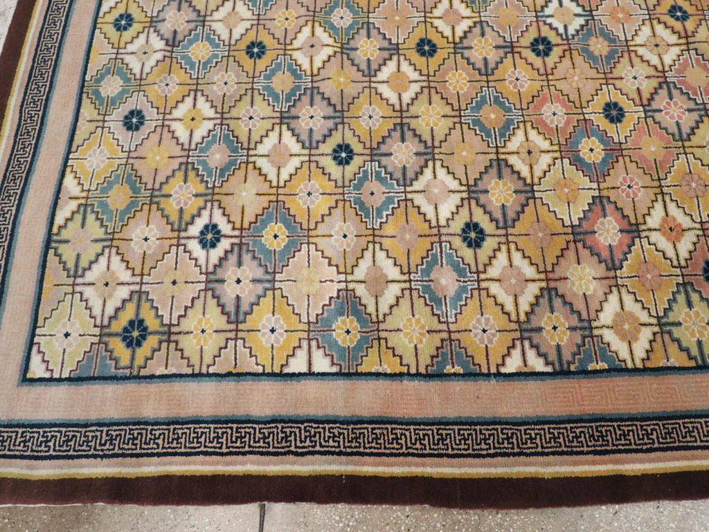Vintage Chinese Ningxia Room Size Carpet, No.33334 - Gss