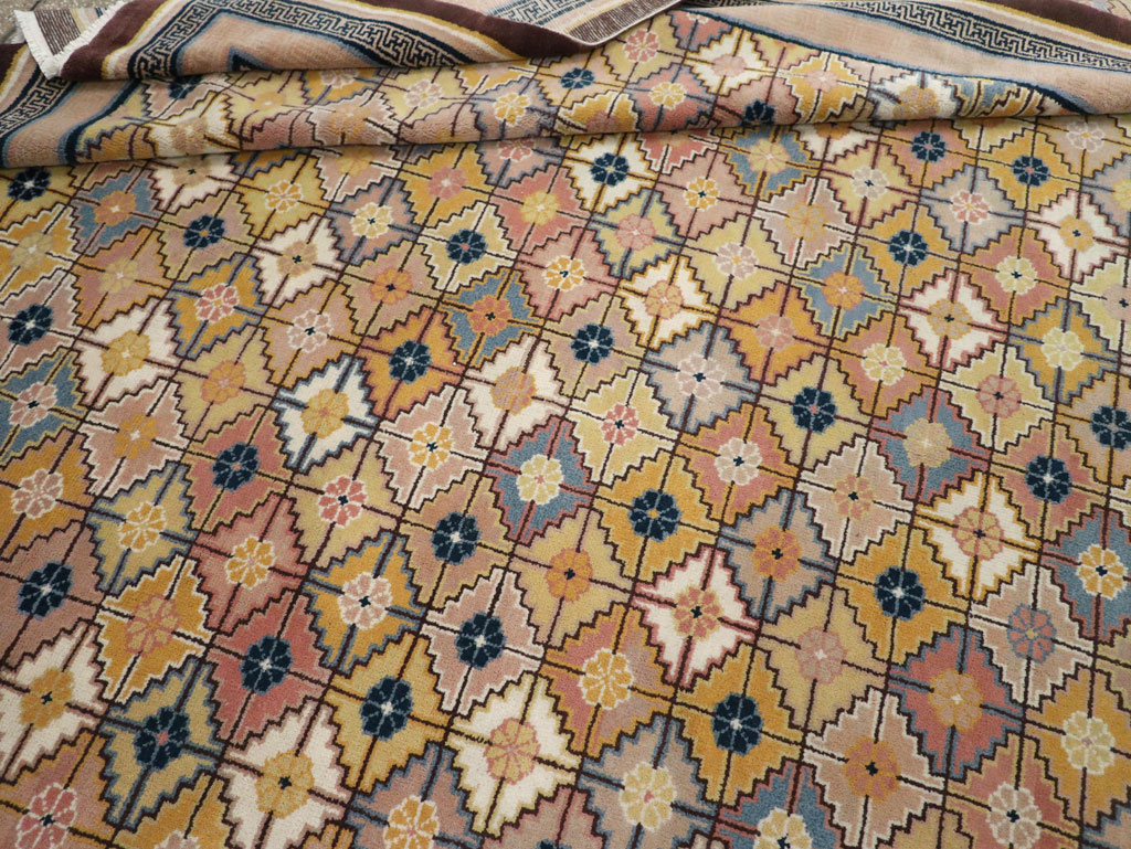 Antique Chinese Ningxia Room Size Carpet, No.33334 - Gss