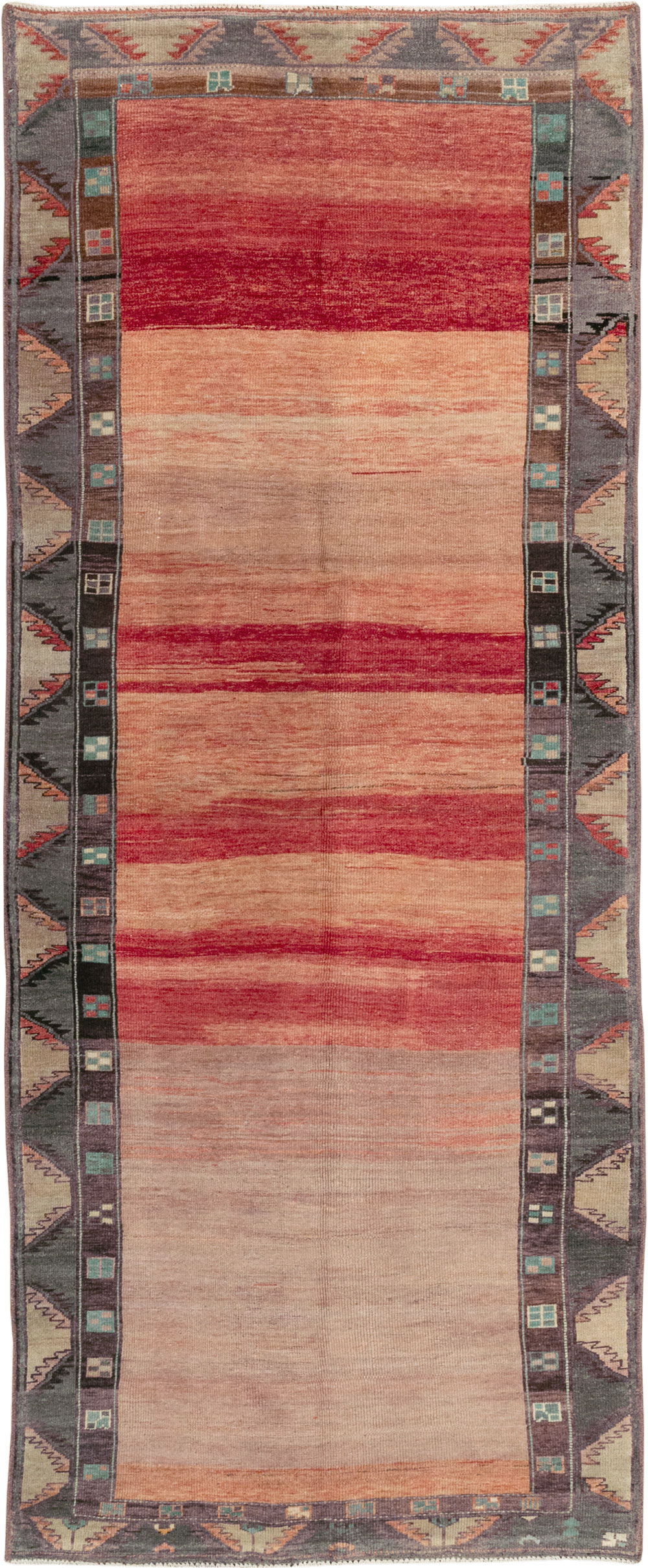 Vintage Turkish Anatolian Wide Gallery Runner, No.33339 - Gss