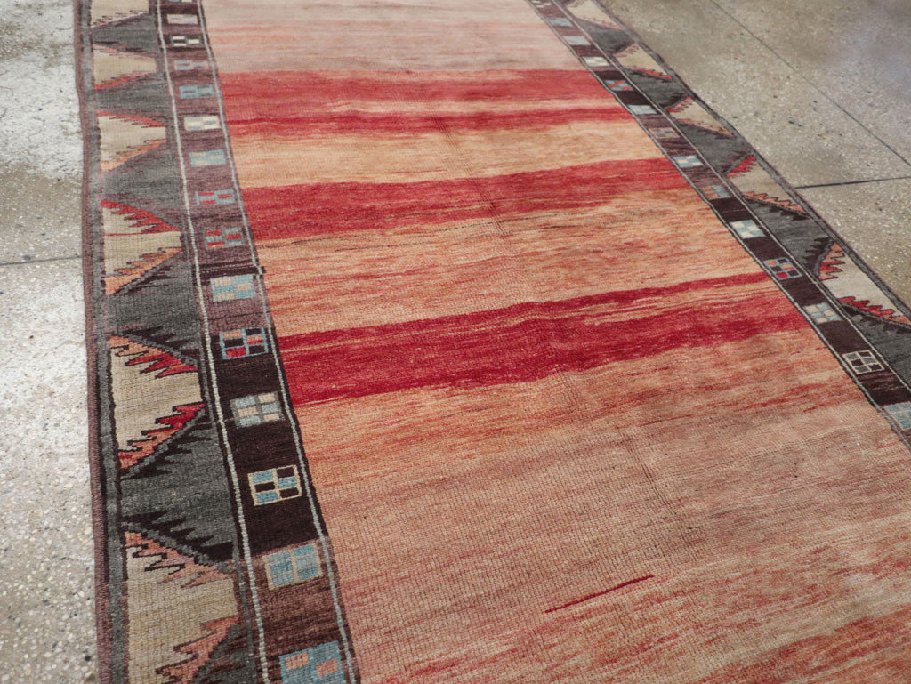 Vintage Turkish Anatolian Wide Gallery Runner, No.33339 - Gss