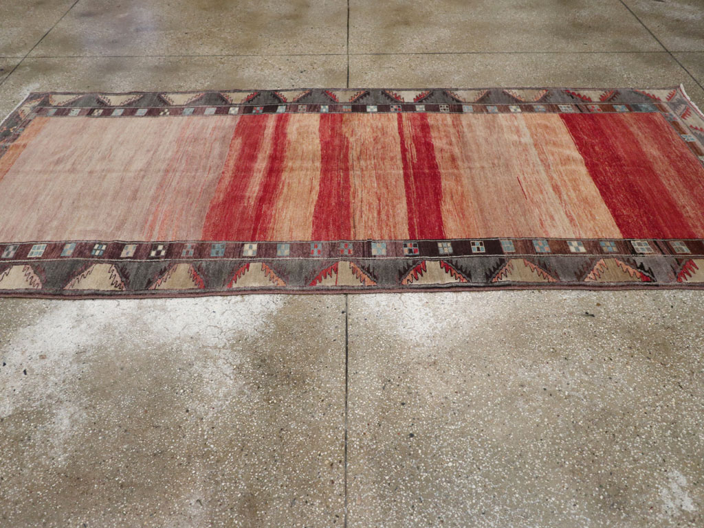 Vintage Turkish Anatolian Wide Gallery Runner, No.33339 - Gss