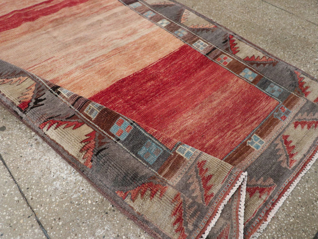 Vintage Turkish Anatolian Wide Gallery Runner, No.33339 - Gss