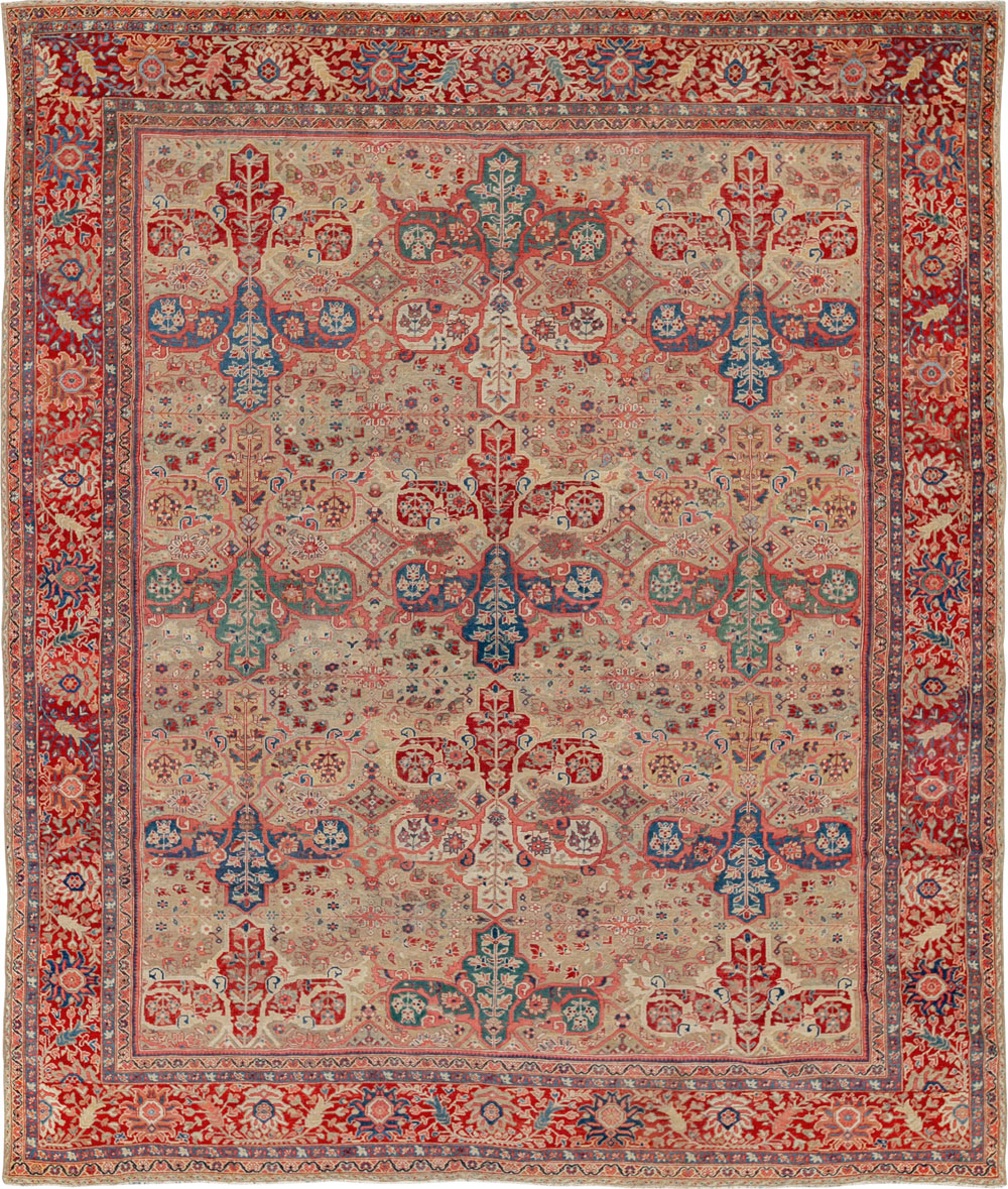 Antique Persian Mahal Room Size Carpet, No.33340 - Gss
