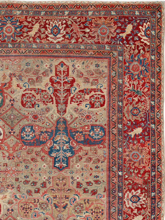 Antique Persian Mahal Room Size Carpet, No.33340 - Gss