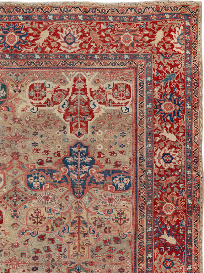 Antique Persian Mahal Room Size Carpet, No.33340 - Gss