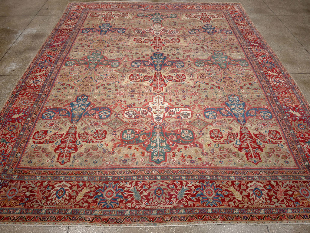 Antique Persian Mahal Room Size Carpet, No.33340 - Gss