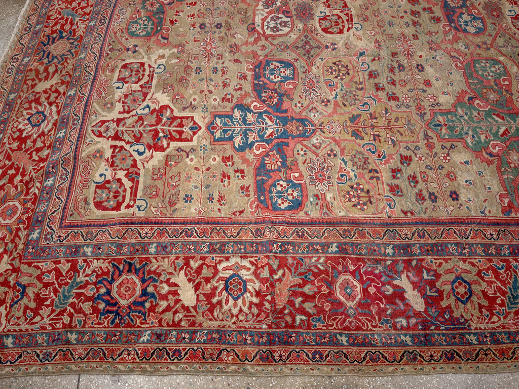 Antique Persian Mahal Room Size Carpet, No.33340 - Gss