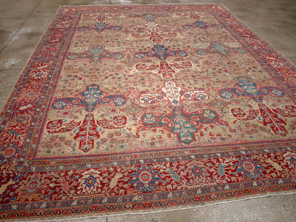 Antique Persian Mahal Room Size Carpet, No.33340 - Gss