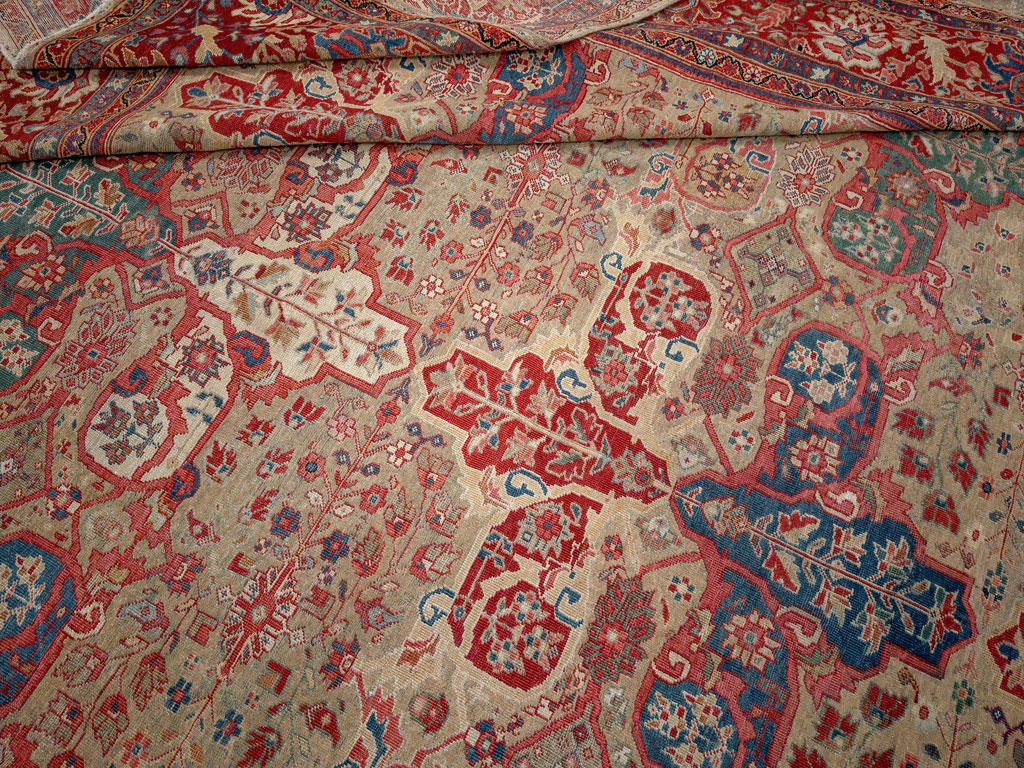 Antique Persian Mahal Room Size Carpet, No.33340 - Gss