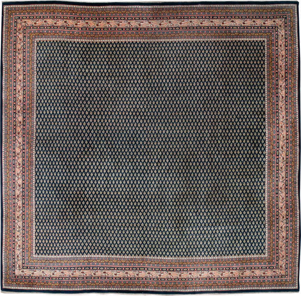 Vintage Persian Mir Square Room Size Carpet, No.33345 - Gss