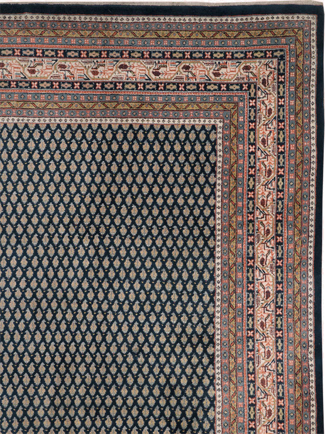 Vintage Persian Mir Square Room Size Carpet, No.33345 - Gss