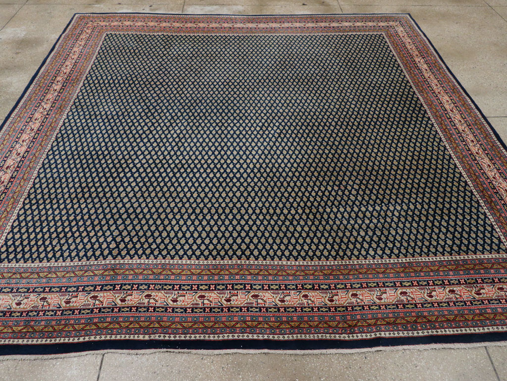 Vintage Persian Mir Square Room Size Carpet, No.33345 - Gss