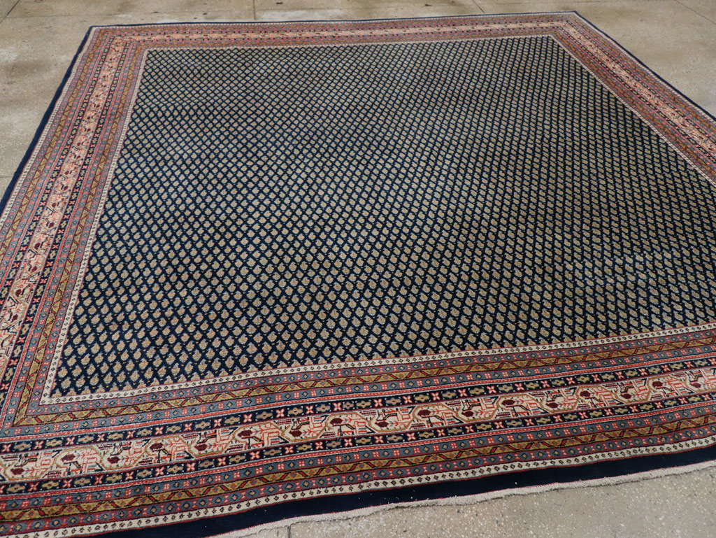 Vintage Persian Mir Square Room Size Carpet, No.33345 - Gss