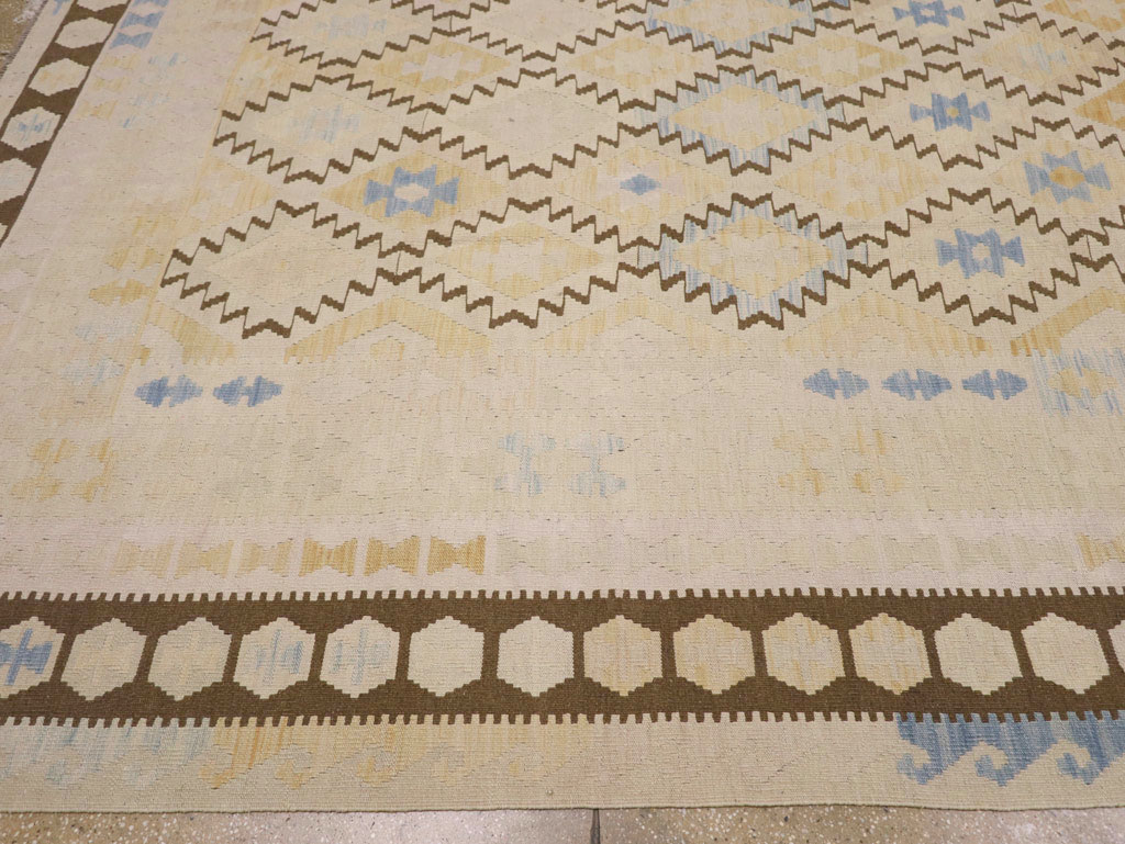 Vintage Turkish Flatweave Kilim Large Carpet, No.33347 - Gss