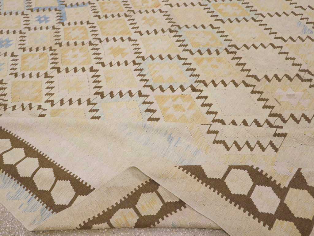 Vintage Turkish Flatweave Kilim Large Carpet, No.33347 - Gss
