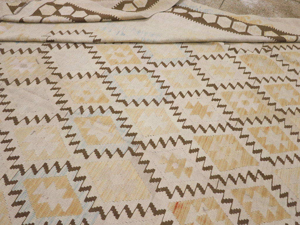 Vintage Turkish Flatweave Kilim Large Carpet, No.33347 - Gss