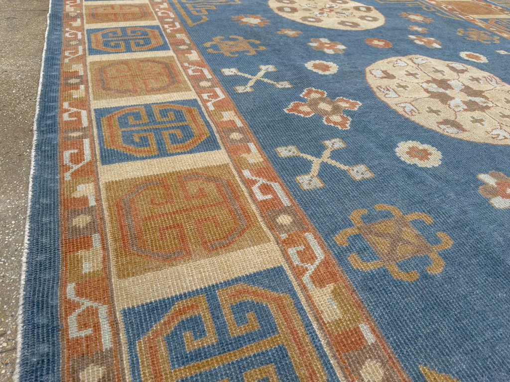 Vintage East Turkestan Khotan Room Size Carpet, No.33352 - Gss