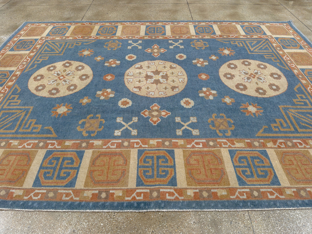 Vintage East Turkestan Khotan Room Size Carpet, No.33352 - Gss
