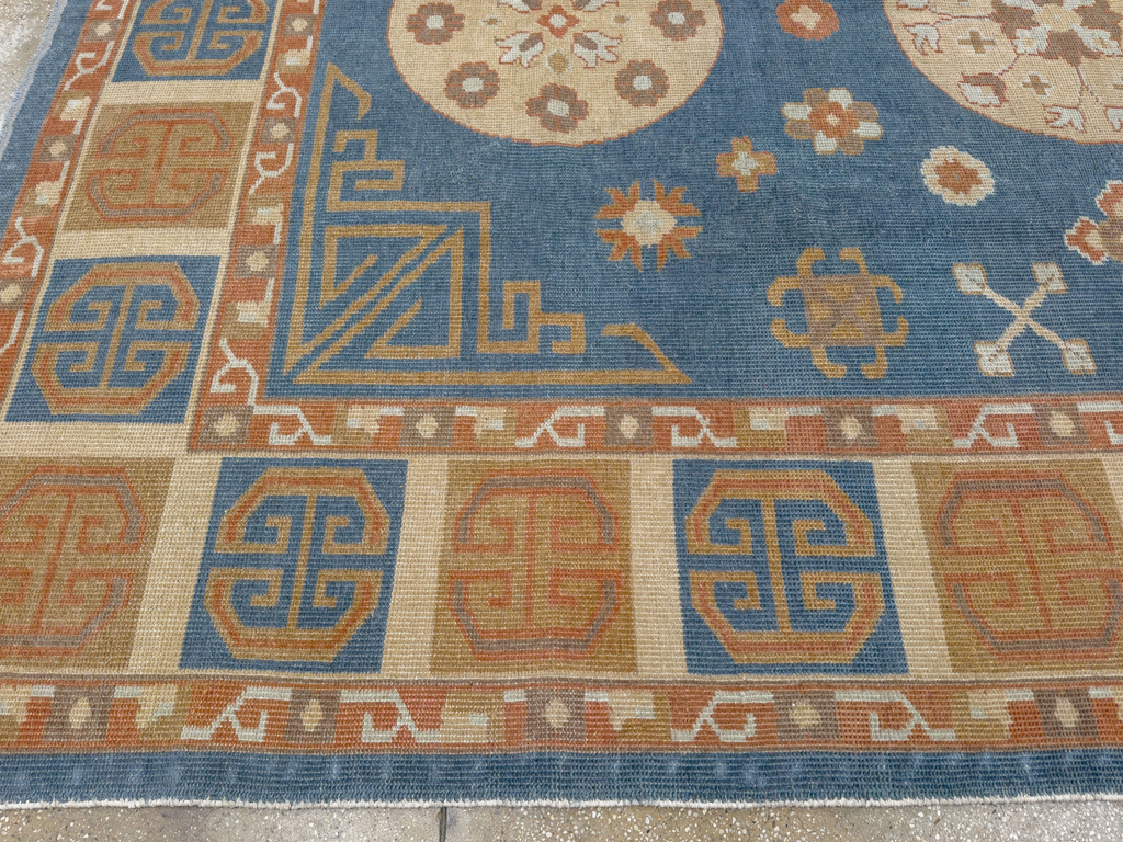 Vintage East Turkestan Khotan Room Size Carpet, No.33352 - Gss