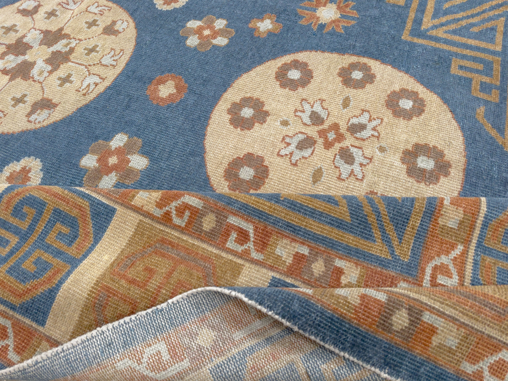 Vintage East Turkestan Khotan Room Size Carpet, No.33352 - Gss