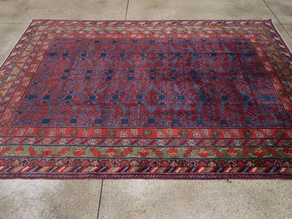 Antique East Turkestan Khotan Accent Rug, No.33356 - Gss