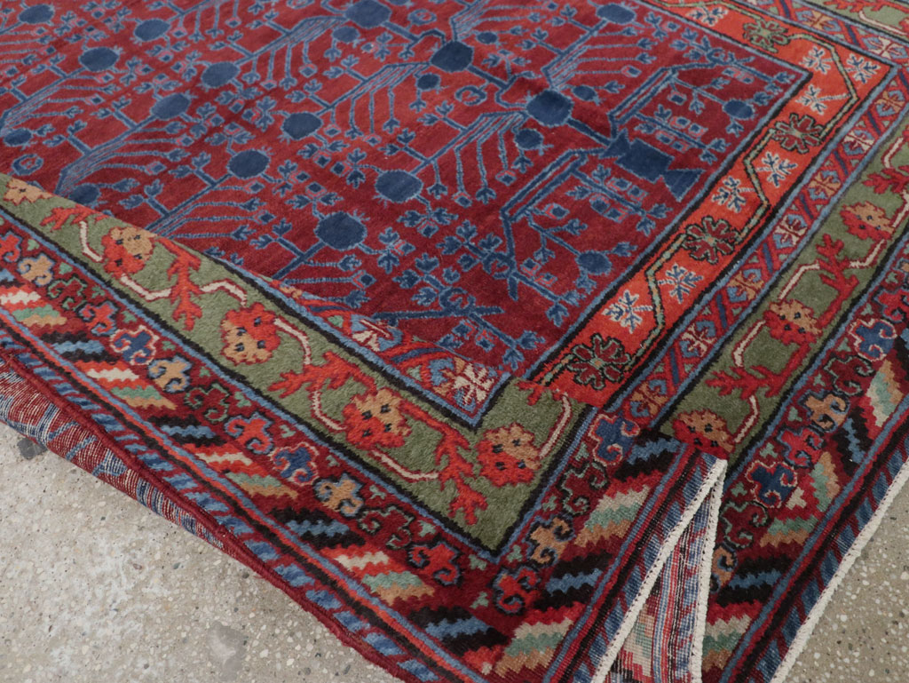 Antique East Turkestan Khotan Accent Rug, No.33356 - Gss