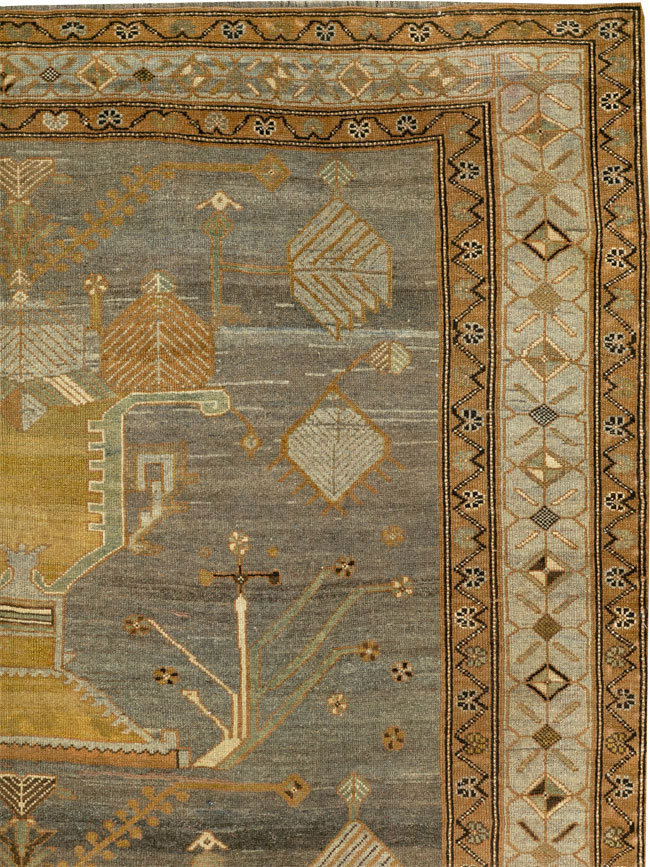 Antique Persian Kurdish Gallery Carpet, No.33359 - Gss