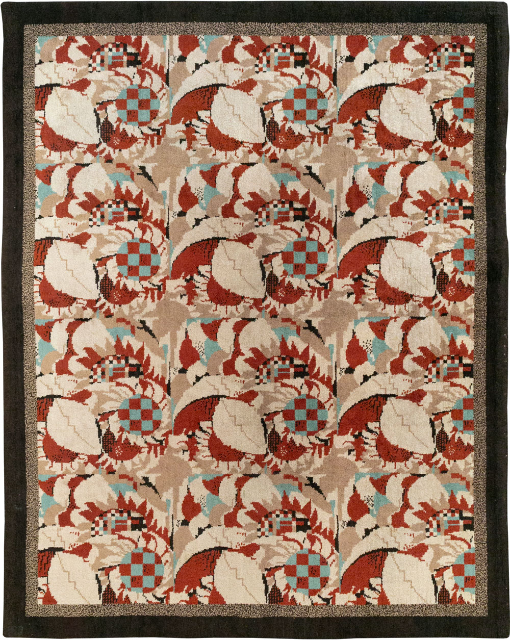 Vintage French Art Deco Room Size Carpet, No.33360 - Gss