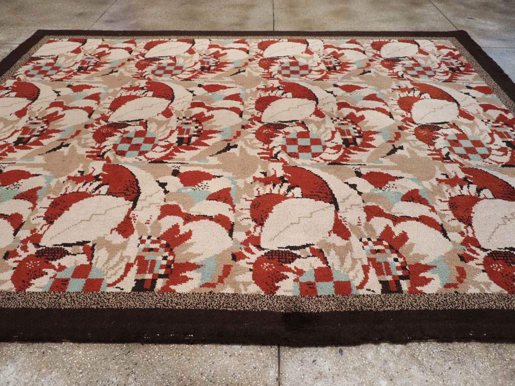Vintage French Art Deco Room Size Carpet, No.33360 - Gss