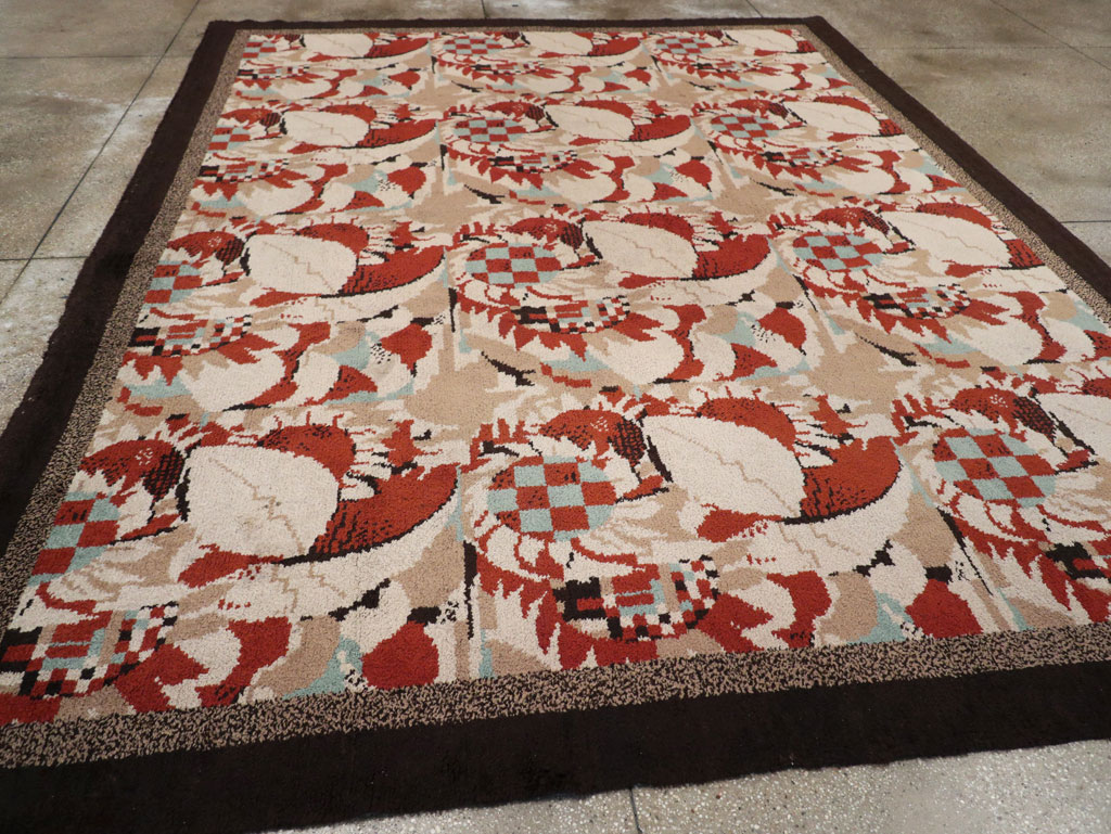 Vintage French Art Deco Room Size Carpet, No.33360 - Gss