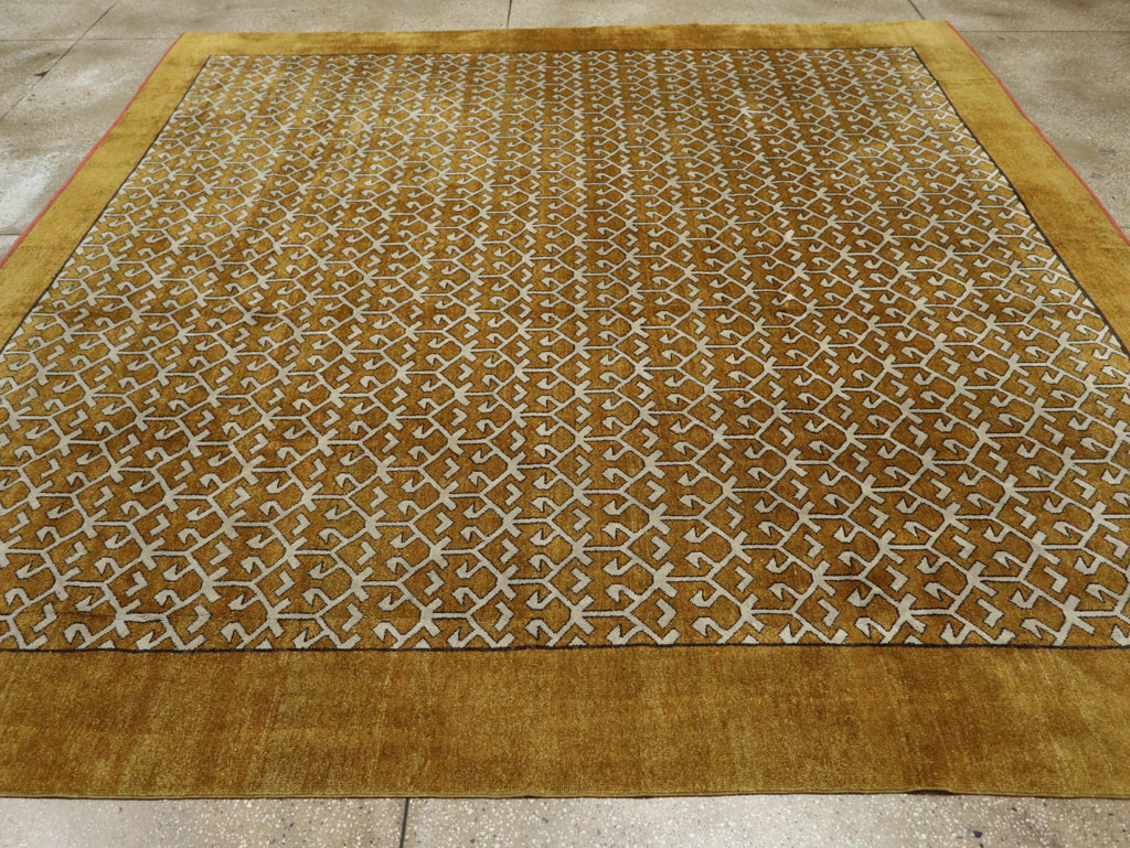 Vintage Turkish Anatolian Square Room Size Carpet, No.33363 - Gss