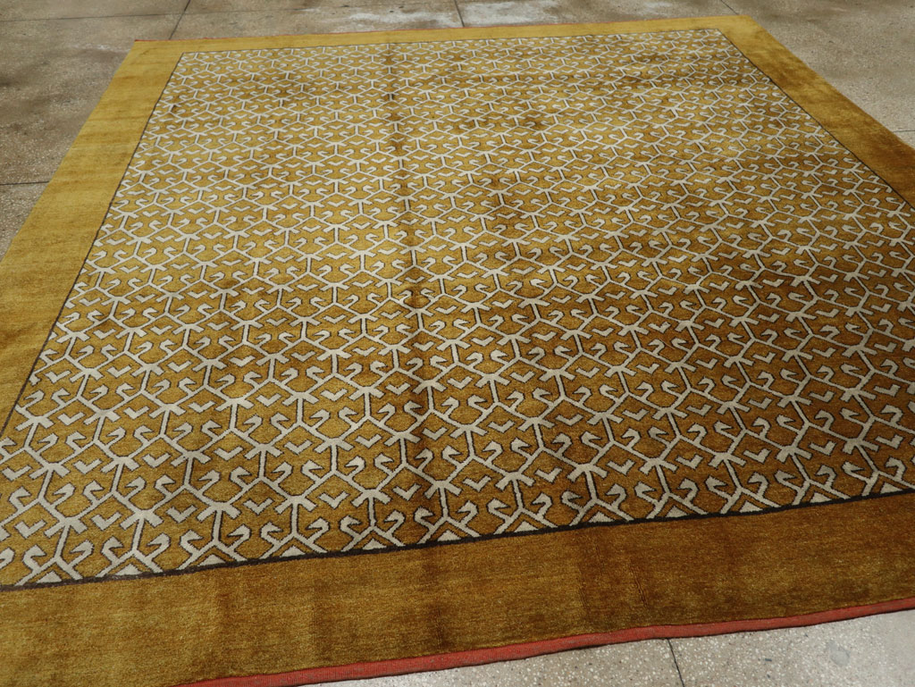 Vintage Turkish Anatolian Square Room Size Carpet, No.33363 - Gss