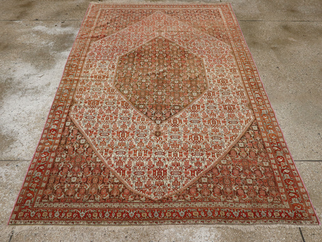Antique Persian Senneh Accent Rug, No.33366 - Gss