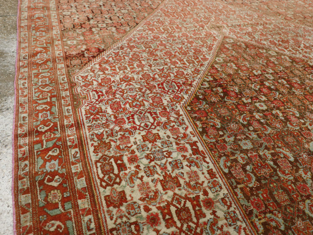Antique Persian Senneh Accent Rug, No.33366 - Gss