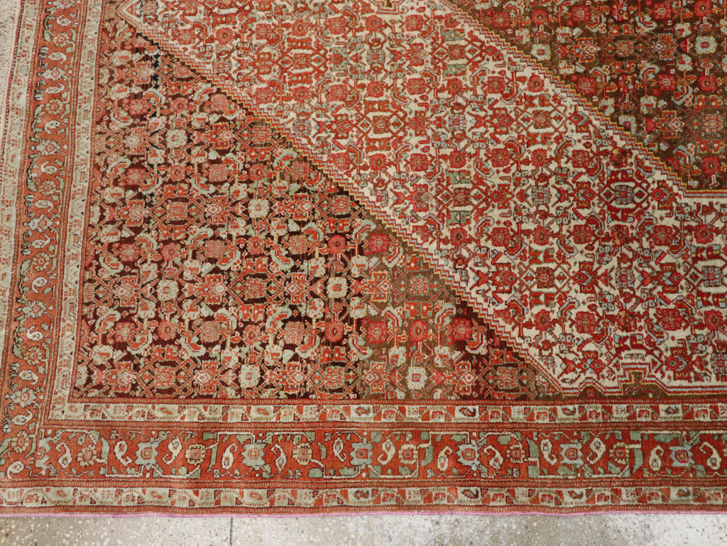 Antique Persian Senneh Accent Rug, No.33366 - Gss