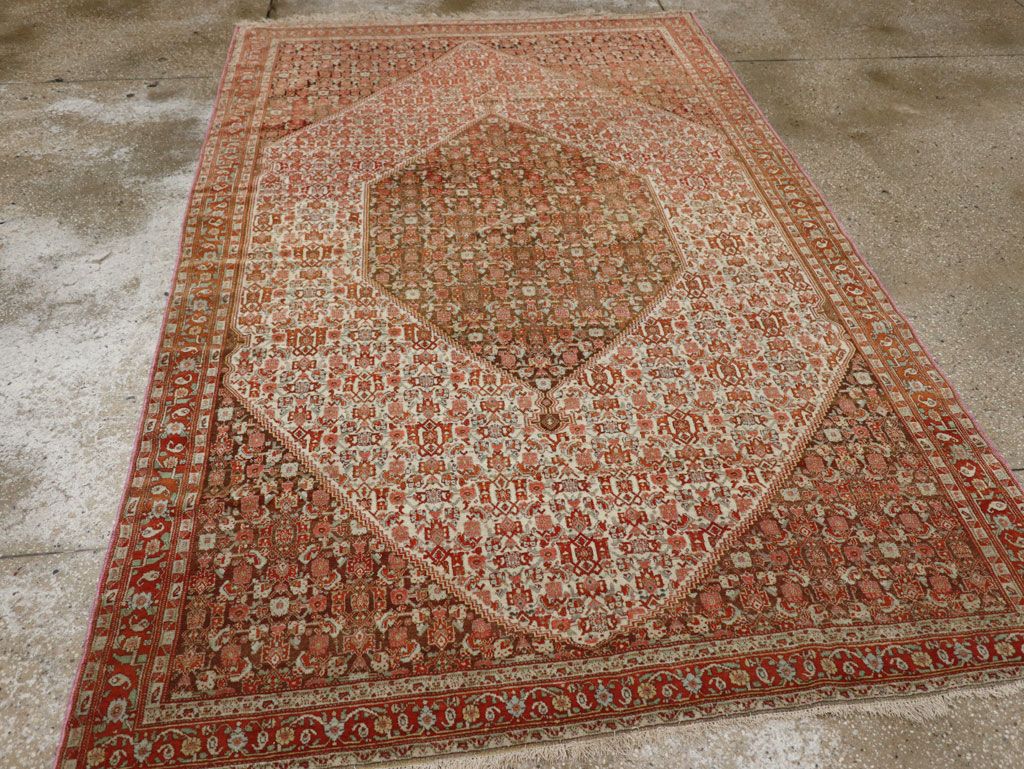 Antique Persian Senneh Accent Rug, No.33366 - Gss