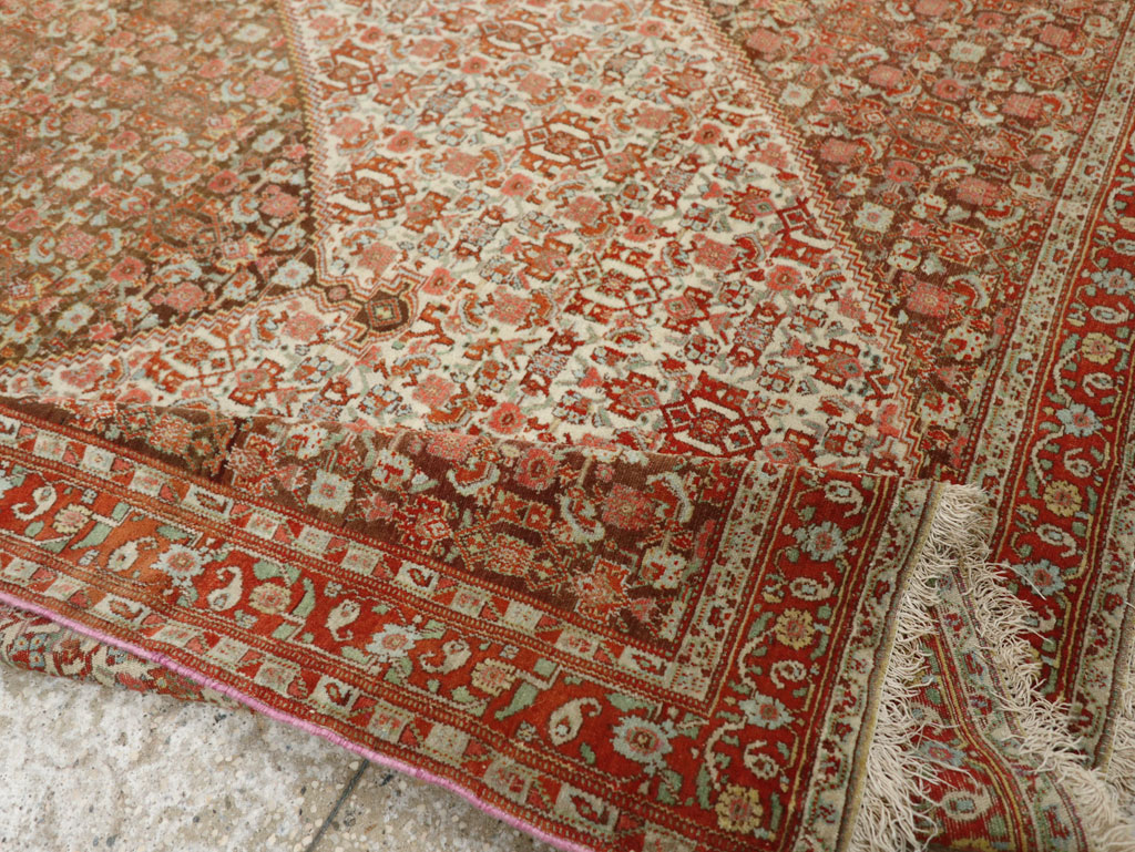 Antique Persian Senneh Accent Rug, No.33366 - Gss