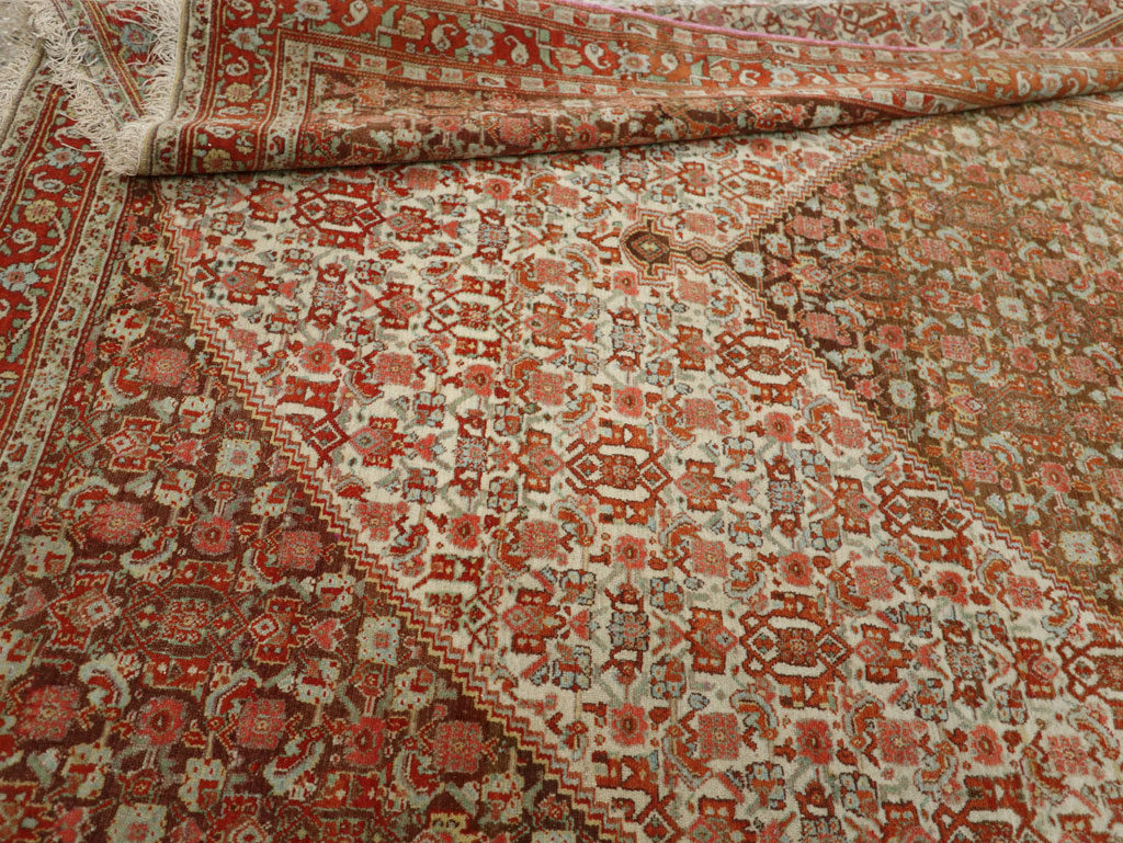 Antique Persian Senneh Accent Rug, No.33366 - Gss