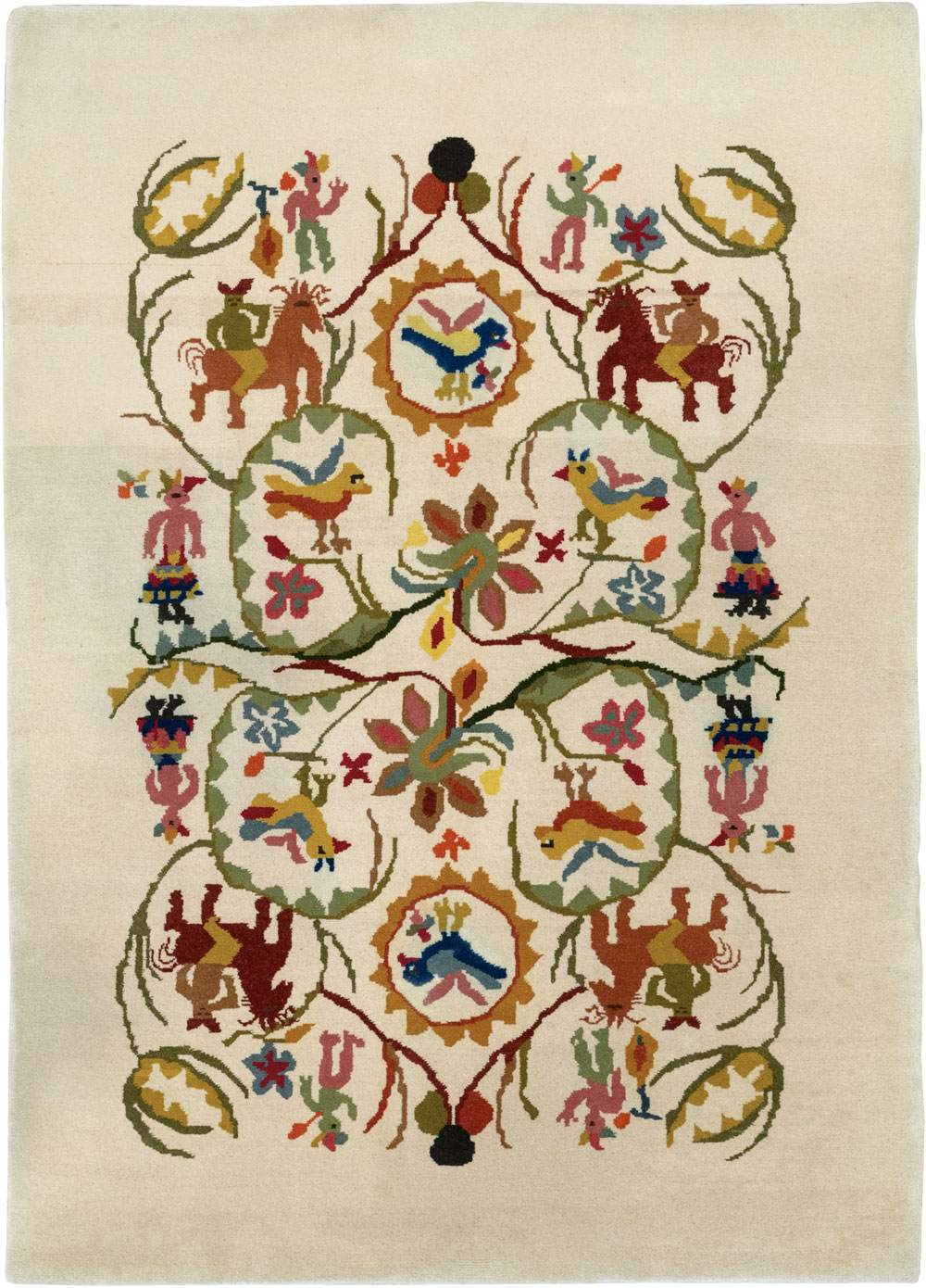 Mid-20th Century Art Deco Carpet By Olga Fisch, No.33367 - Gss